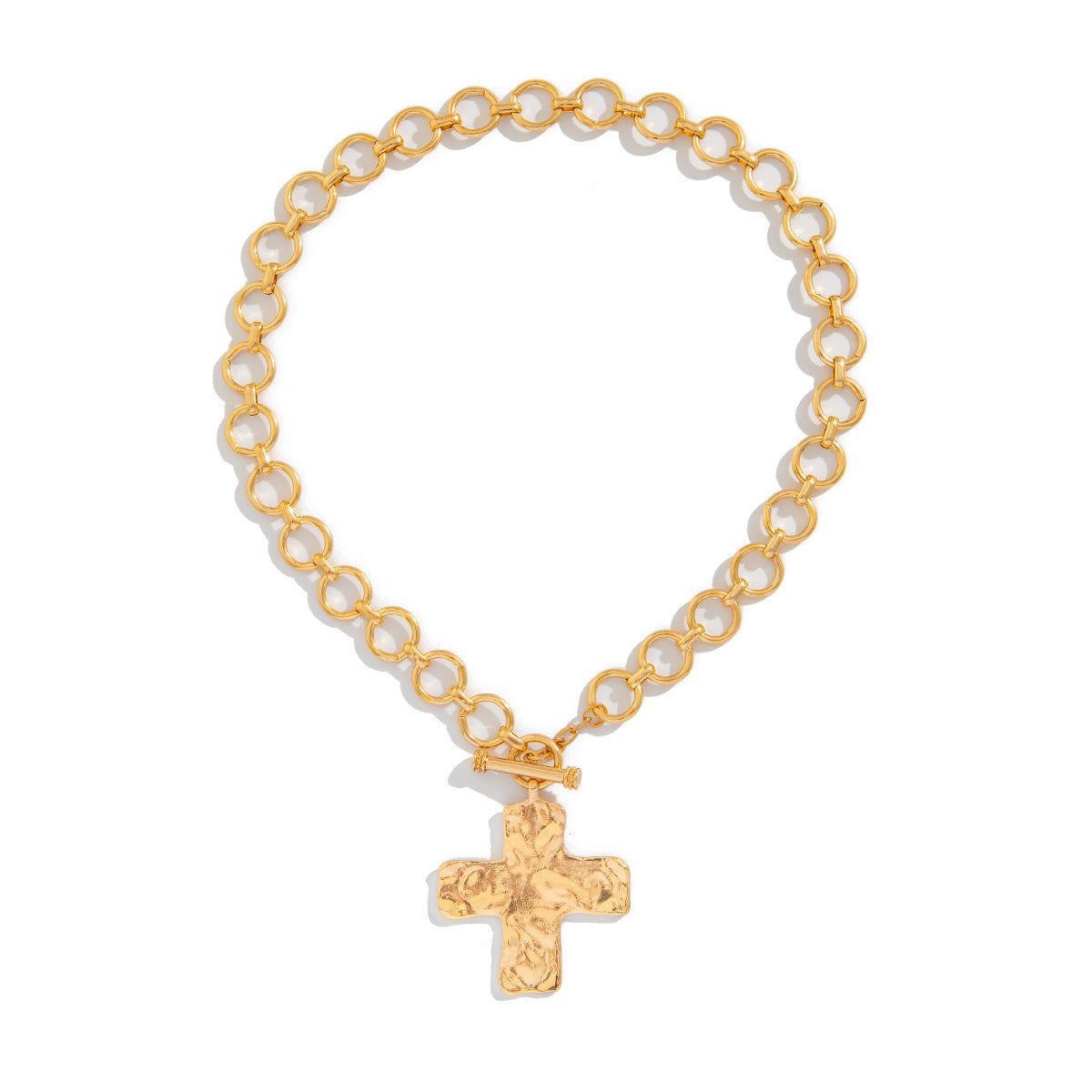 Collana croce metallo da donna