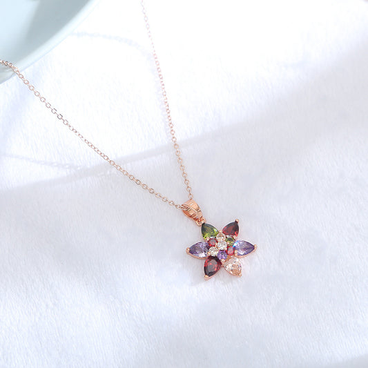 Collana stella zircone a sei punte