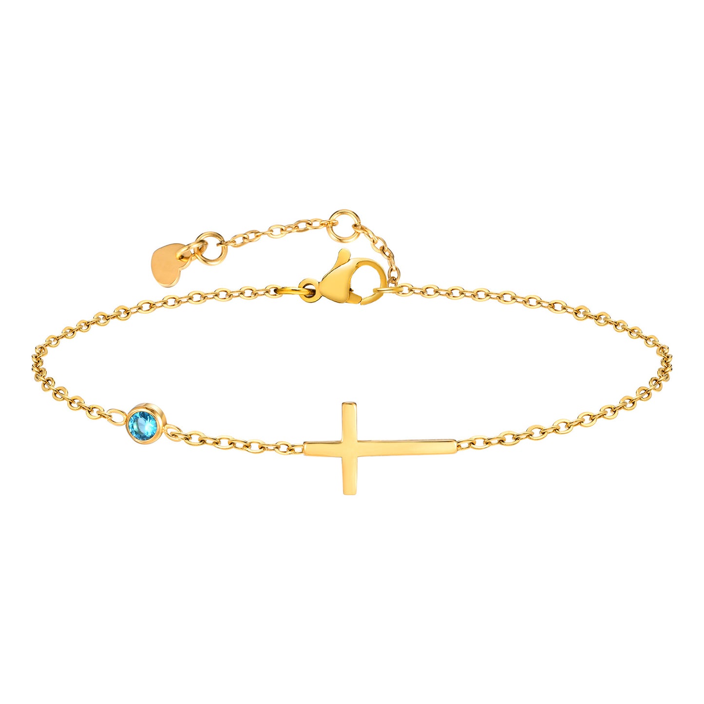 Bracciale croce pietre nascita