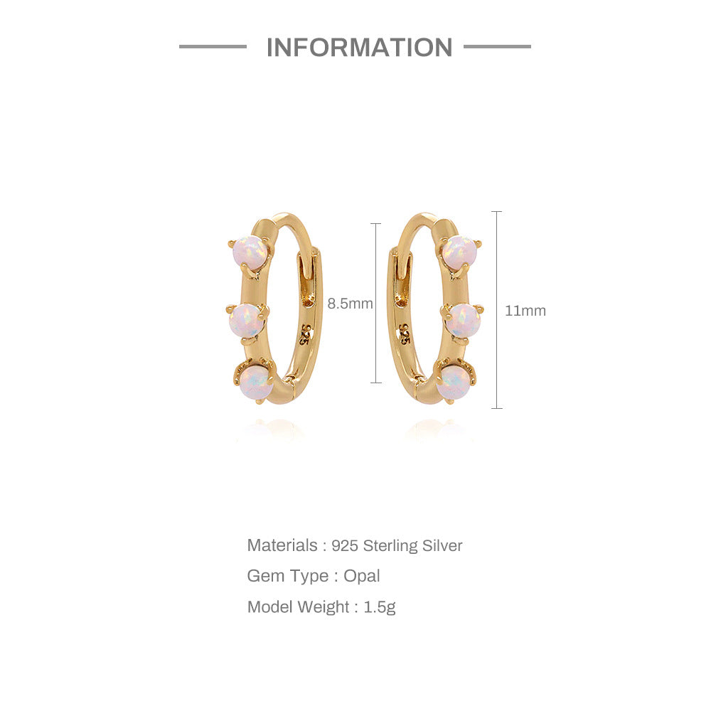 Orecchini opale in argento sterling