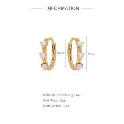 Orecchini opale in argento sterling