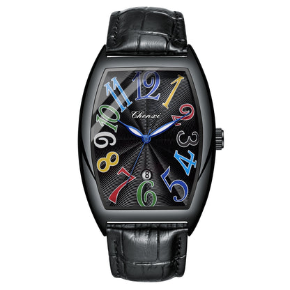 Orologio digitale con calendario cinturino in pelle