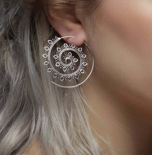 Orecchini Loto Spirale
