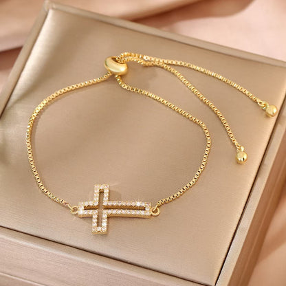 Bracciale croce diamanti