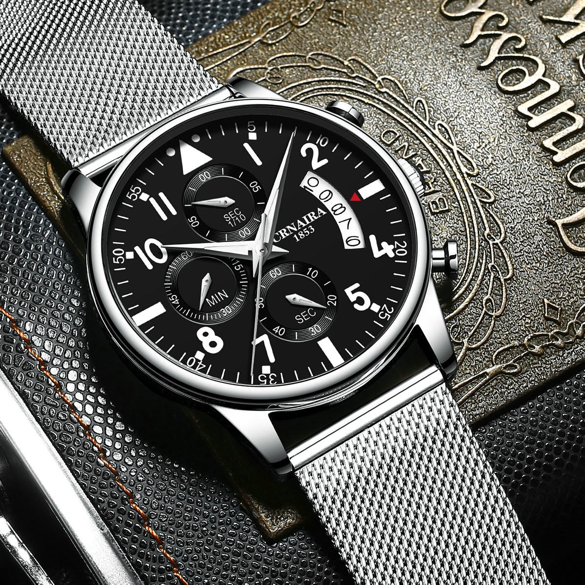 Orologio acciaio impermeabile da uomo semplice