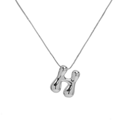 Collana lettera in ottone
