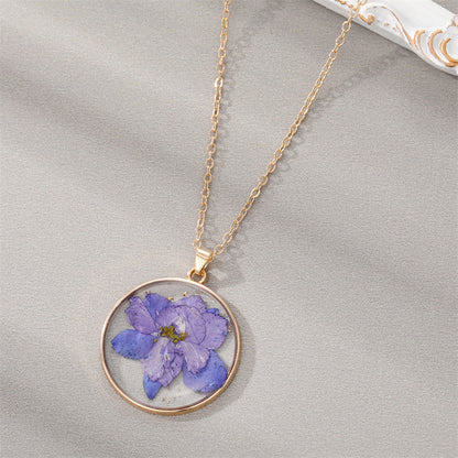 Collana fiori secchi in resina