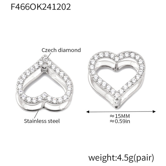Orecchini in zircone amore