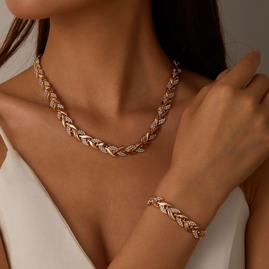 Set collana braccialetto diamanti