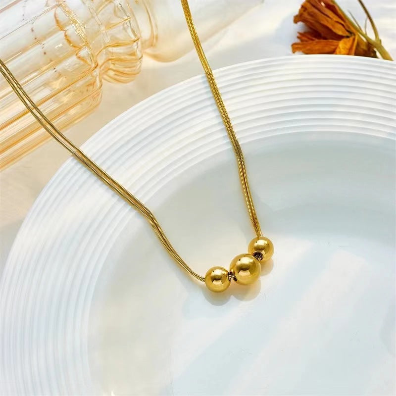 Collana sfera titanio