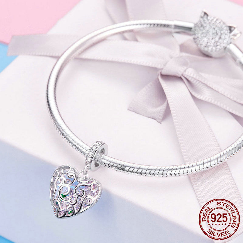 Ciondolo cuore argento pulsante