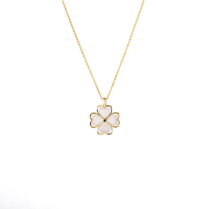 Collana trifoglio opale