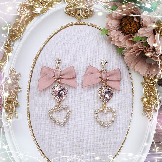 Orecchini fiocco strass
