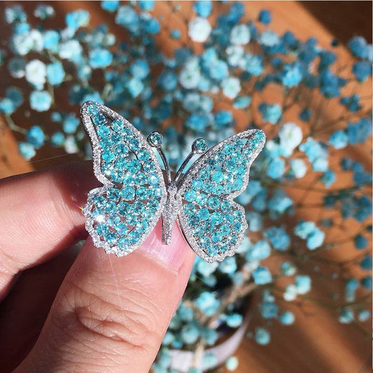 Anello Farfalla Blu