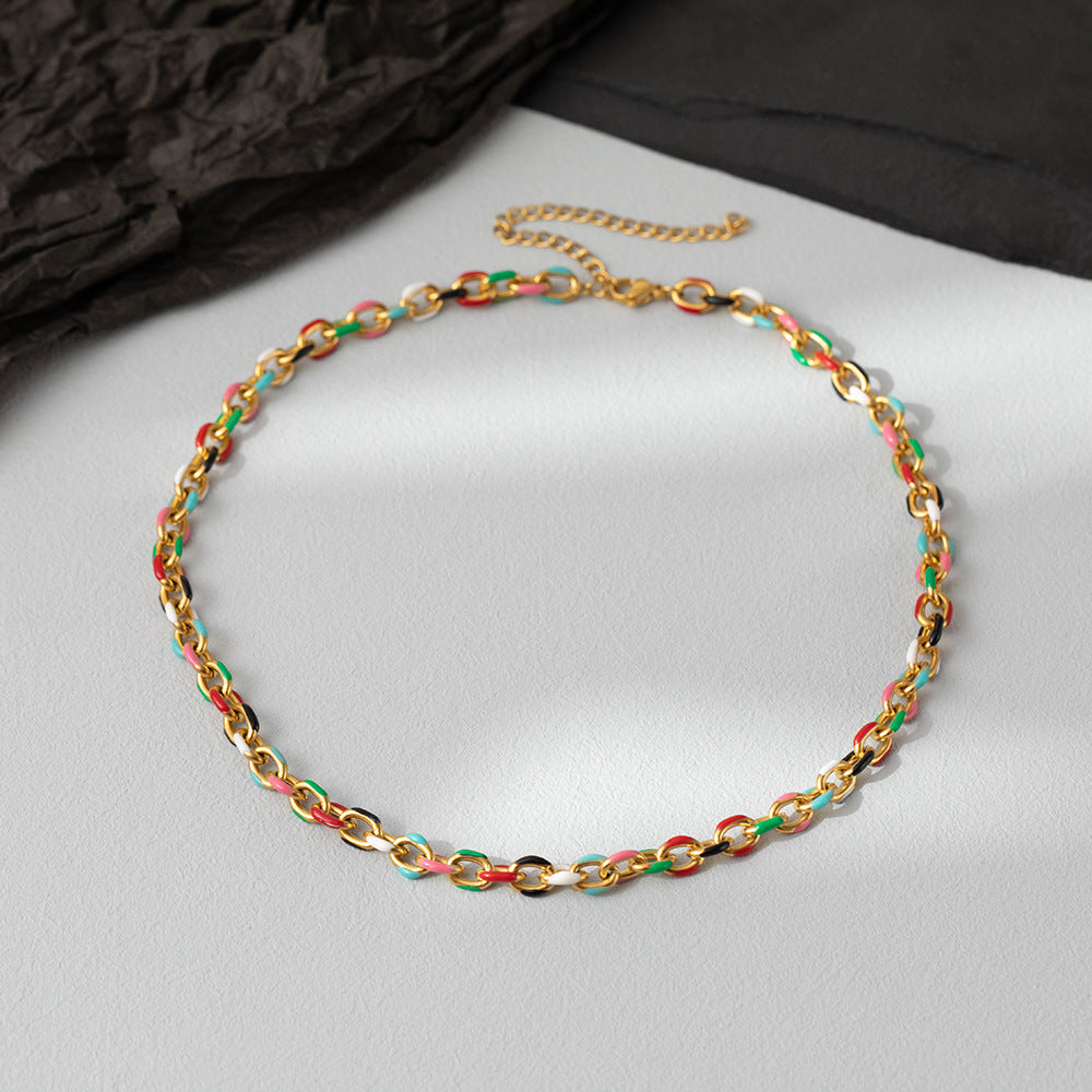 Collana titanio colorata