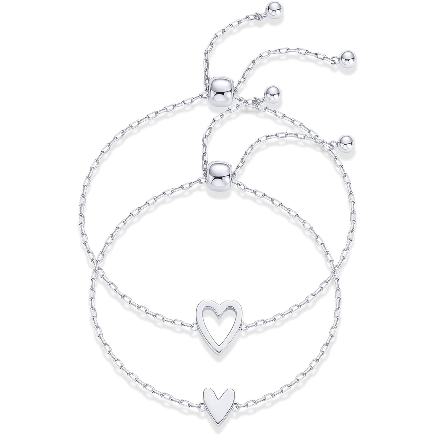 Set braccialetto ciondolo cuore
