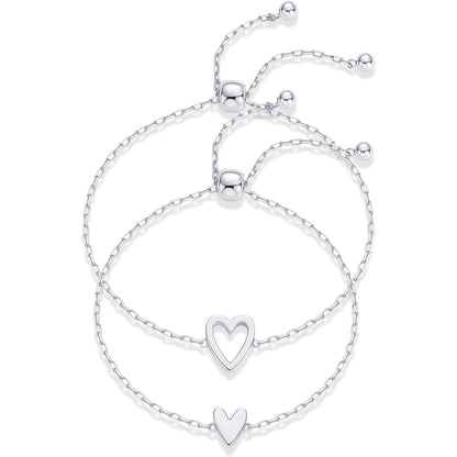 Set braccialetto ciondolo cuore