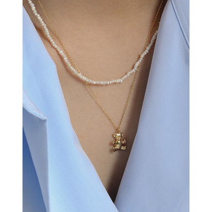 Collana perle barocche acqua dolce irregolari in argento 925
