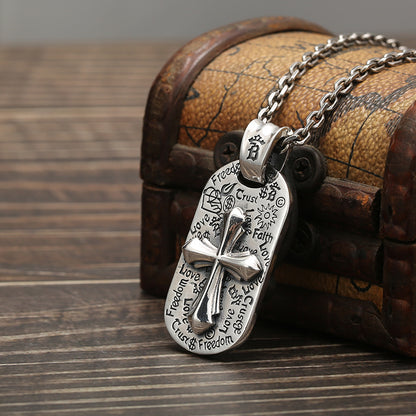 Collana Croce Argento Vintage