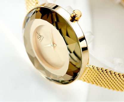 Orologio donna cinturino mesh in cristallo
