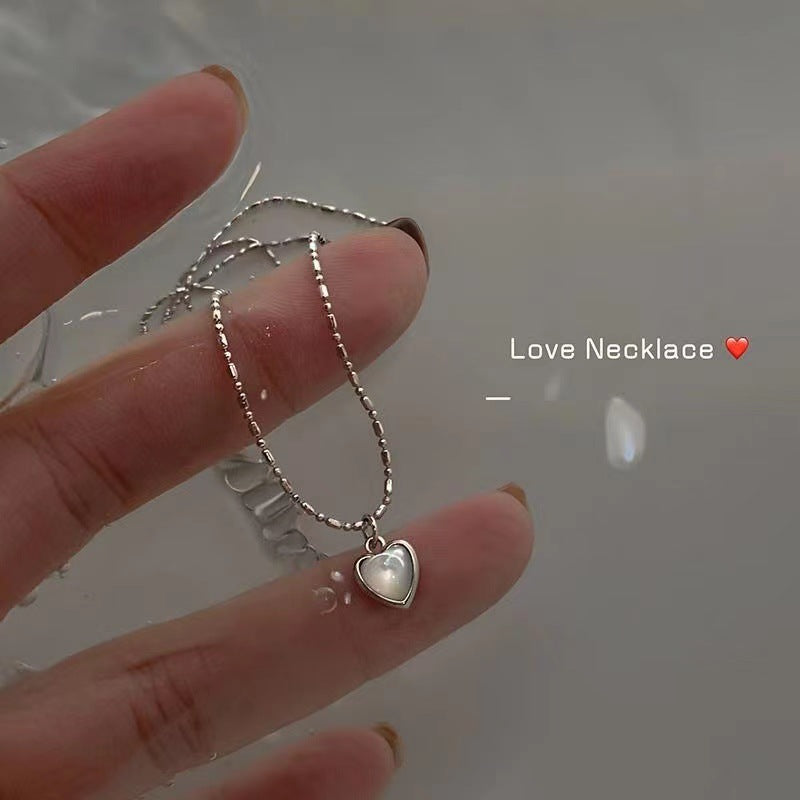 Collana opale cuore con ciondolo