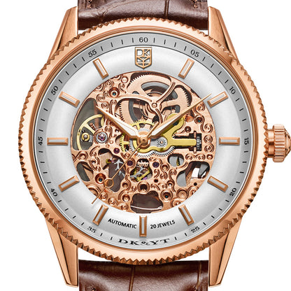 Orologio automatico da uomo traforato impermeabile luminescente