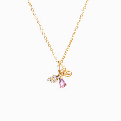 Collana farfalla zircone traforata