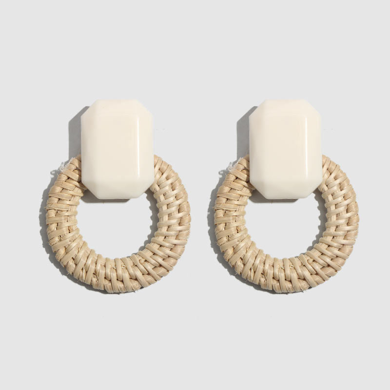 Orecchini rattan bohémien