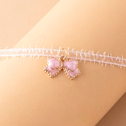 Collana Choker Charm Cuore Perla