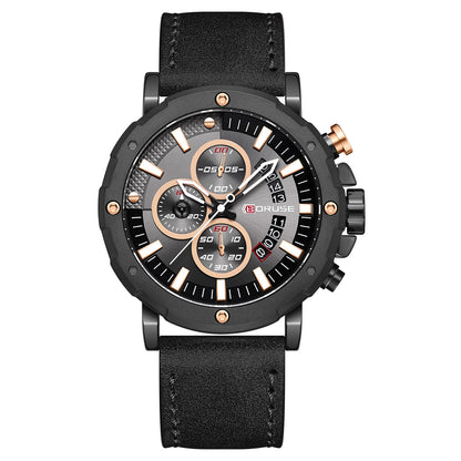 Orologio quarzo pelle impermeabile