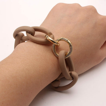 Bracciale geometrico zircone in resina
