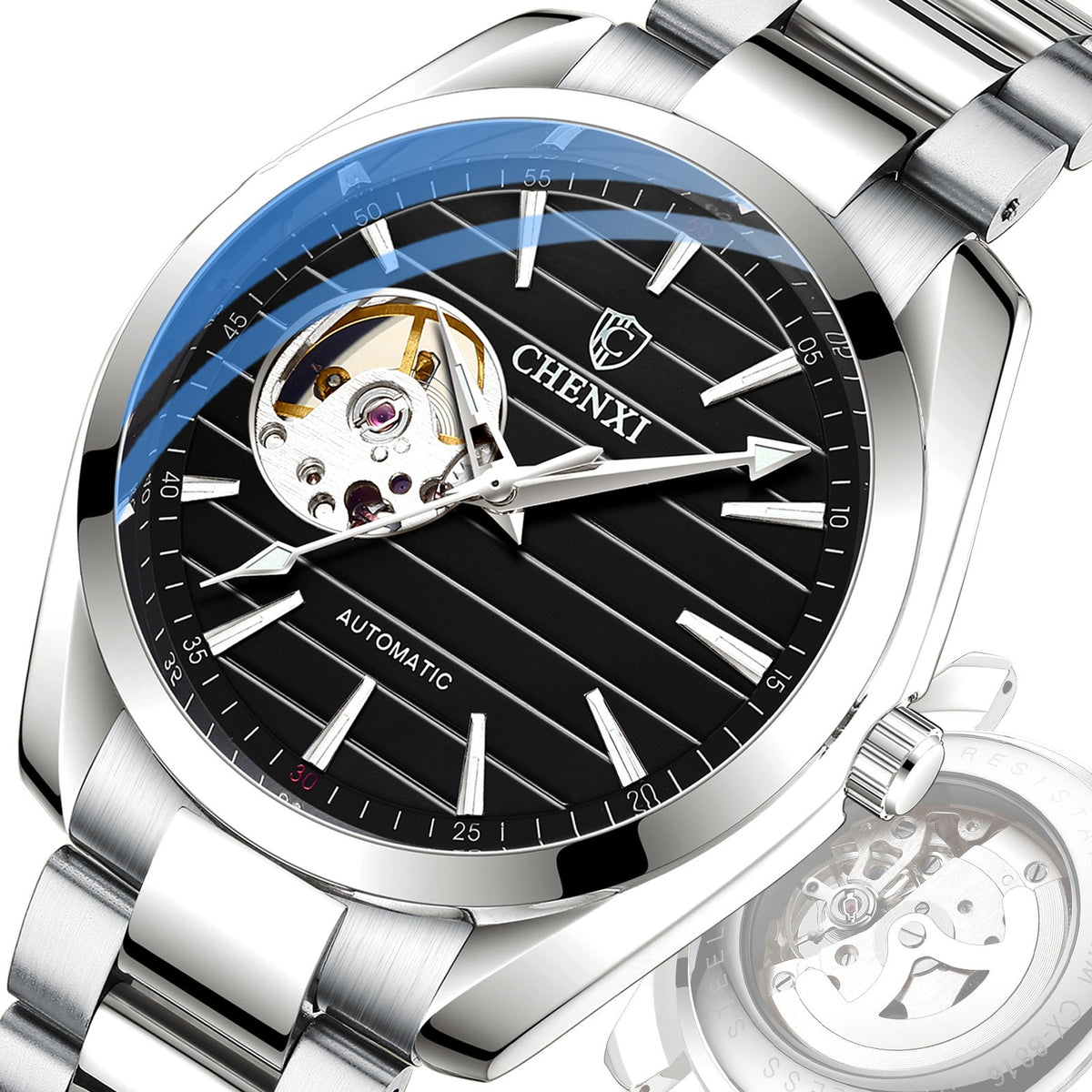 Orologio scheletrato da uomo automatico
