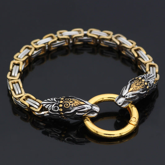 Bracciale lupo catena 8mm