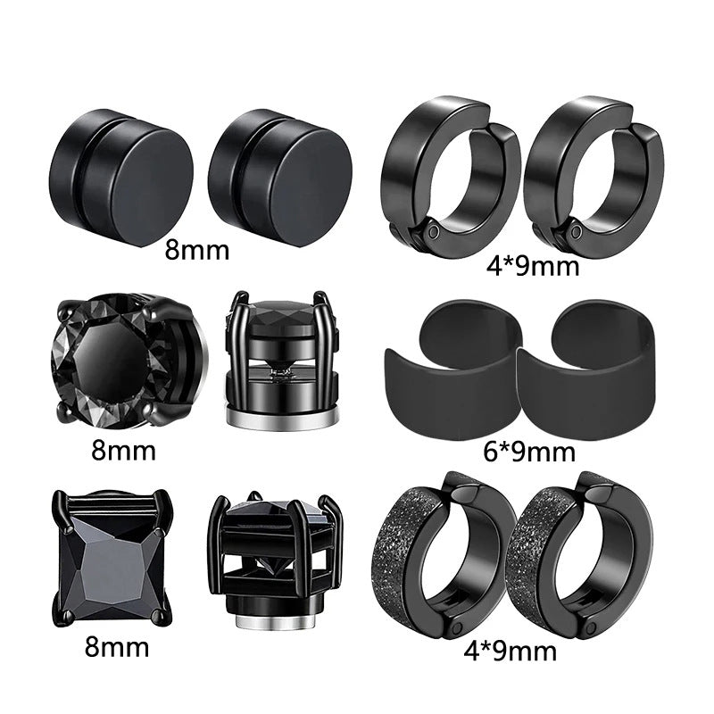 Orecchini clip croce magnetici