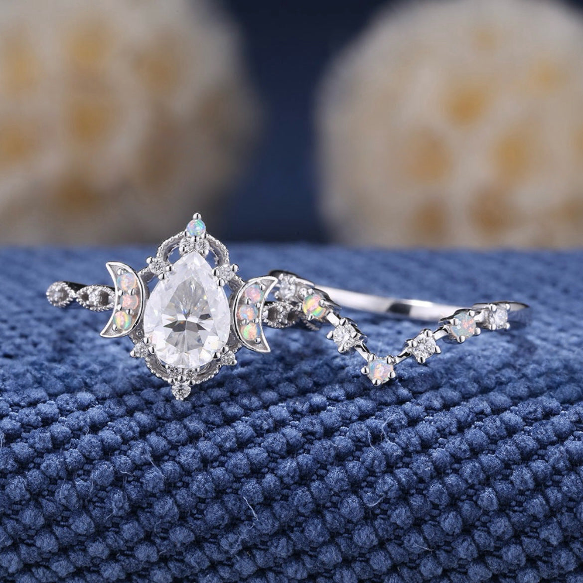 Anello Coppia Pietra di Luna