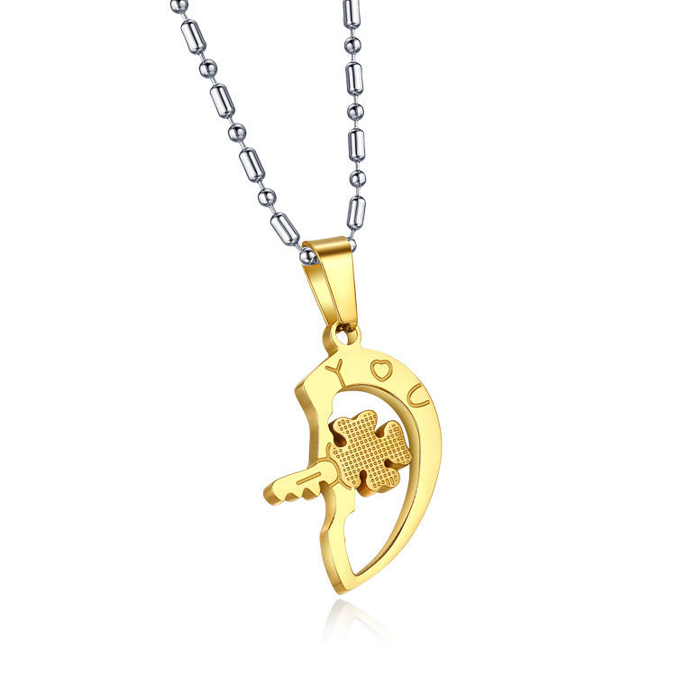 Collana coppia chiave puzzle