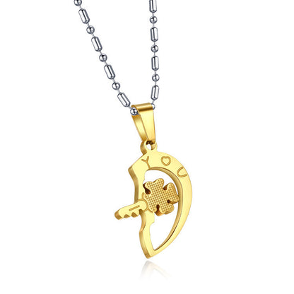 Collana coppia chiave puzzle