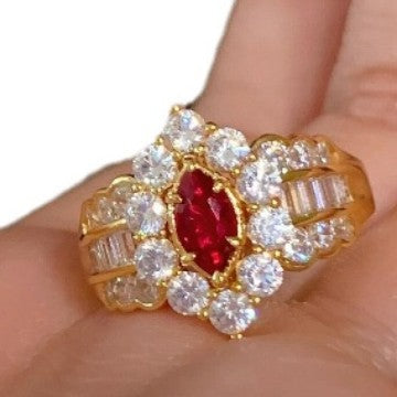 Anello occhio di cavallo rosso