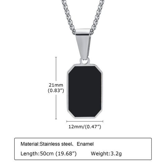 Collana acciaio geometrica