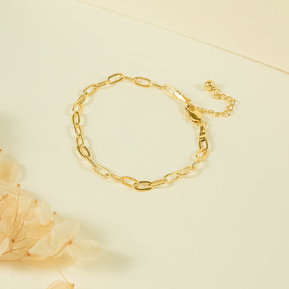 Bracciale catena traforata spessa