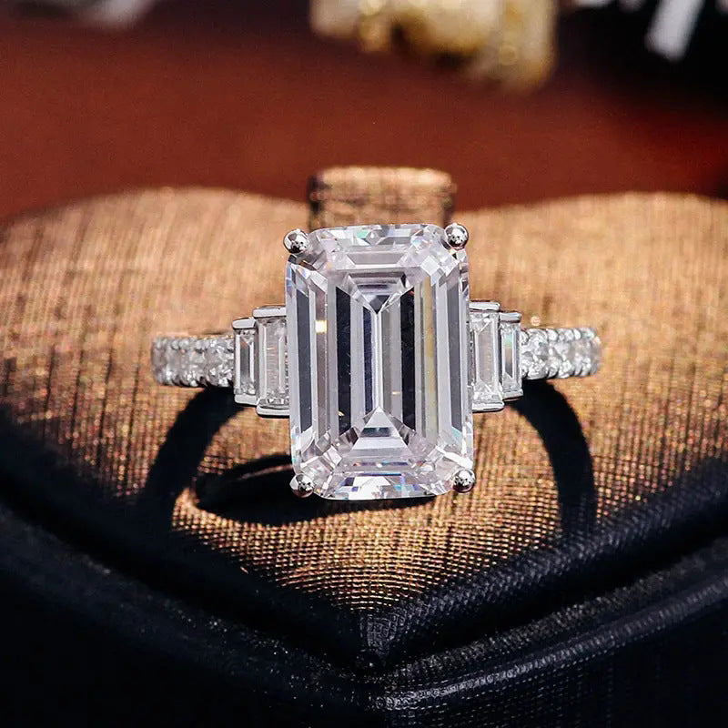 Anello quadrato zircone da donna