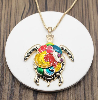 Collana tartaruga colorata