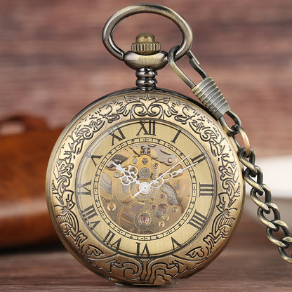 Orologio da tasca meccanico inciso