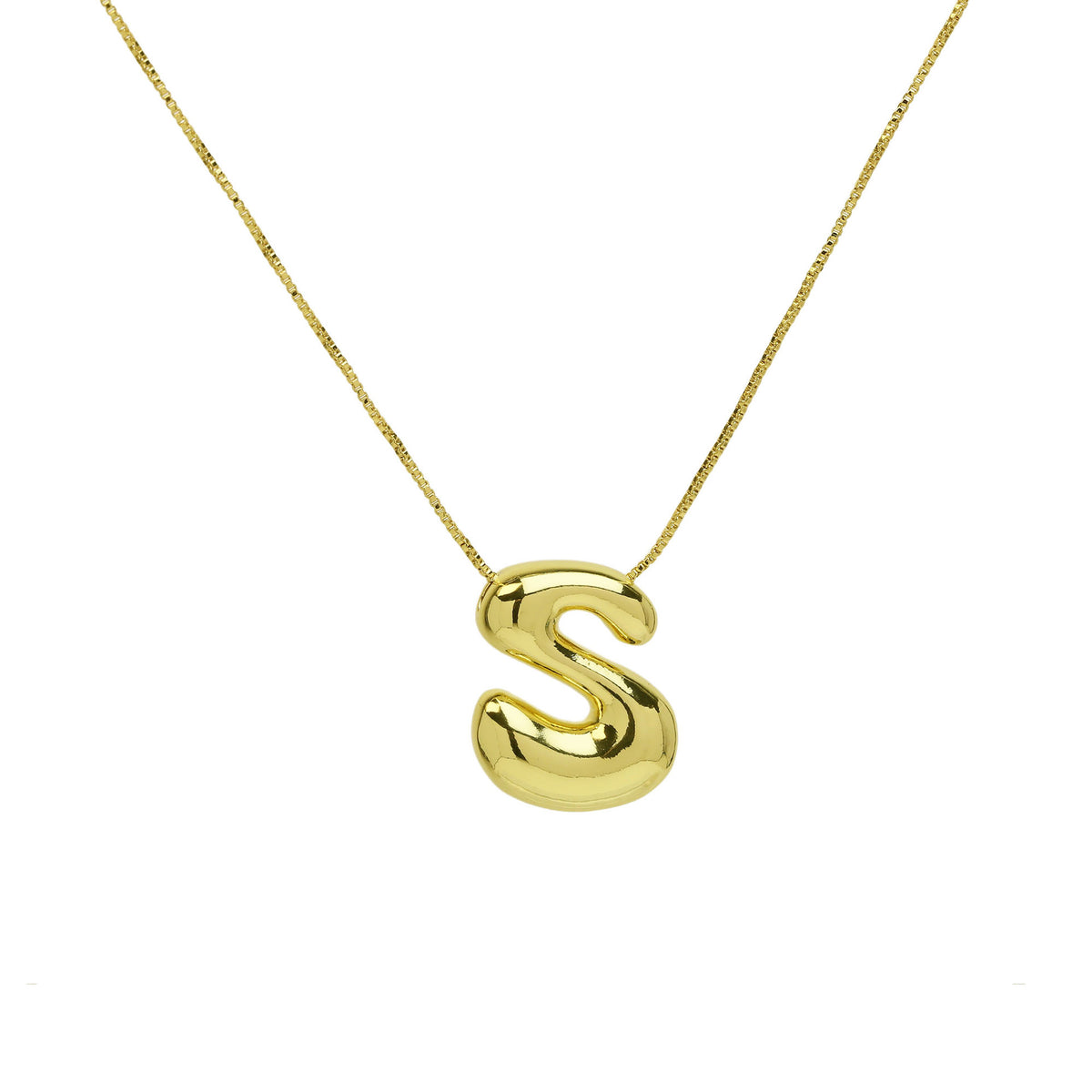 Collana lettera in ottone