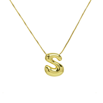 Collana lettera in ottone