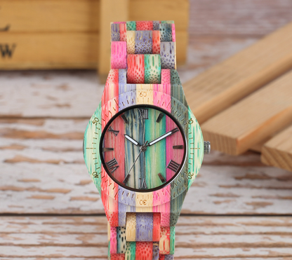 Orologio coppia legno bambù