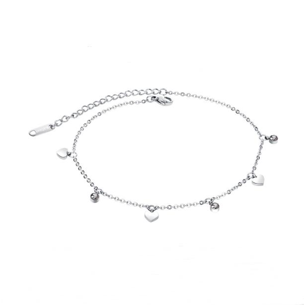 Collana cuore acciaio in catena