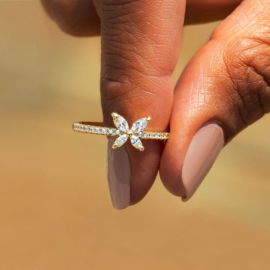 Anello farfalla in argento 925