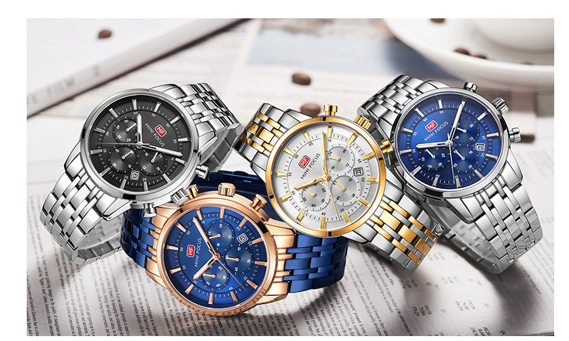 Orologio quarzo quadrante grande impermeabile