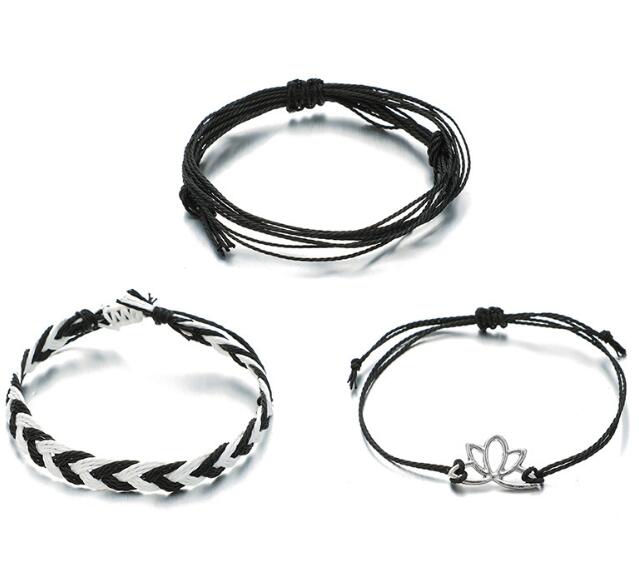 Bracciale Loto Corda Nera
